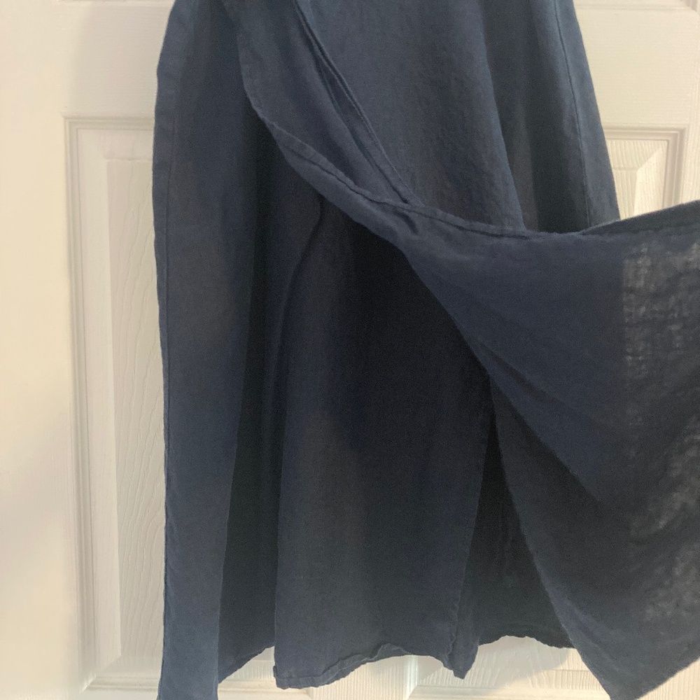Linen wrap skirt